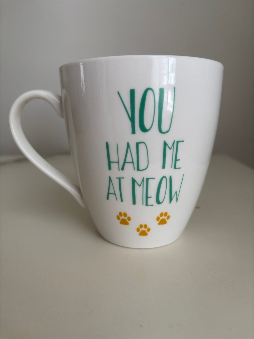 YOU HAD ME AT MEOW PFALTZGRAFF Coffee Mug Cup Cat Paws Cat Lover Gift
